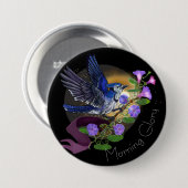 Badge Rond 7,6 Cm Bouton Bluejay de la gloire du matin (Devant & derrière)