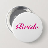 Badge Rond 7,6 Cm Bouton Bride rose (Devant & derrière)