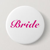 Badge Rond 7,6 Cm Bouton Bride rose (Devant)