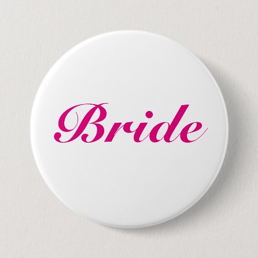 Badge Rond 7,6 Cm Bouton Bride rose (Devant)