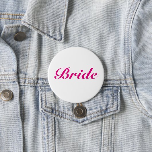 Badge Rond 7,6 Cm Bouton Bride rose (En situation)
