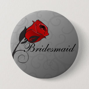 Badge Rond 7,6 Cm Bouton Bridemaids Rose enchanté