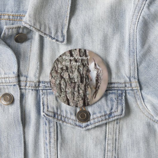 Badge Rond 7,6 Cm Bouton Brown Creeper (En situation)