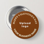 Badge Rond 7,6 Cm Bouton Brown rond pour la Saint Valentin d'affaire (Devant & derrière)
