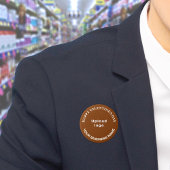 Badge Rond 7,6 Cm Bouton Brown rond pour la Saint Valentin d'affaire