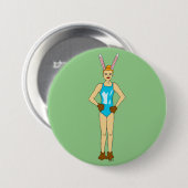 Badge Rond 7,6 Cm bouton bunnygirl (Devant & derrière)