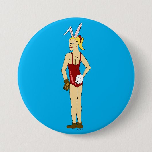 Badge Rond 7,6 Cm bouton bunnygirl (Devant)