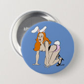 Badge Rond 7,6 Cm bouton bunnygirl (Devant & derrière)