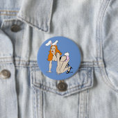 Badge Rond 7,6 Cm bouton bunnygirl (En situation)