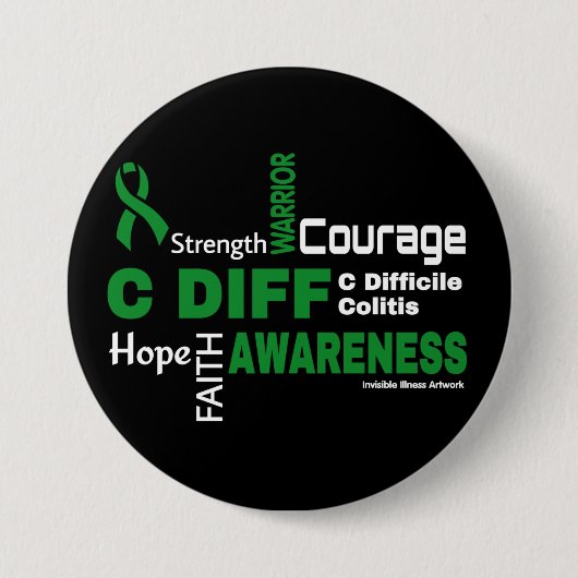 Badge Rond 7,6 Cm Bouton...C Diff (Devant)