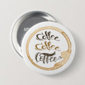 Badge Rond 7,6 Cm Bouton café café café café café (Devant & derrière)