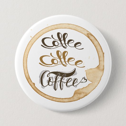 Badge Rond 7,6 Cm Bouton café café café café café (Devant)