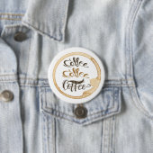 Badge Rond 7,6 Cm Bouton café café café café café (En situation)