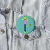 Badge Rond 7,6 Cm bouton catgirl (En situation)