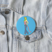 Badge Rond 7,6 Cm bouton catgirl (En situation)