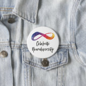 Badge Rond 7,6 Cm bouton célébrer la neurodiversité (En situation)