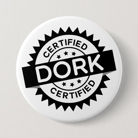 Badge Rond 7,6 Cm Bouton certifié de Dork (Devant)