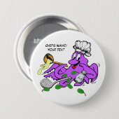 Badge Rond 7,6 Cm Bouton Chefs Cuisson Octopus (Devant & derrière)