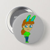 Badge Rond 7,6 Cm bouton chibi bunnygirl (Devant & derrière)
