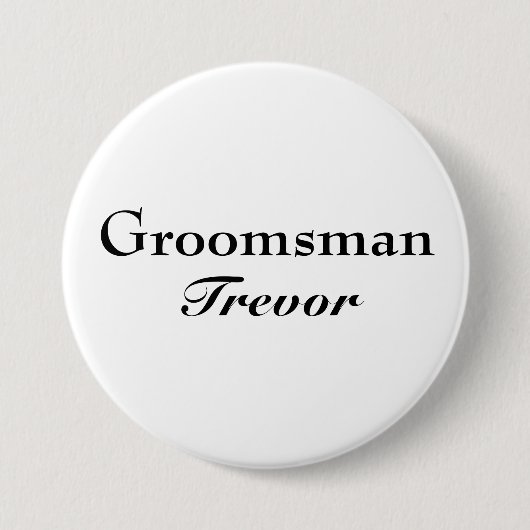 Badge Rond 7,6 Cm Bouton chic de Groomsman (Devant)