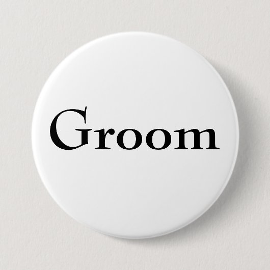 Badge Rond 7,6 Cm Bouton chic de marié (Devant)