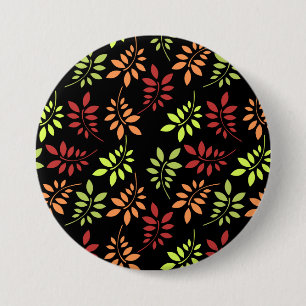 Badge Rond 7,6 Cm Bouton coloré d'automne aux tons chauds