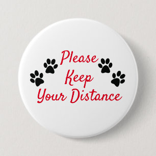 Badge Rond 7,6 Cm Bouton Conserver votre distance sociale Distancing