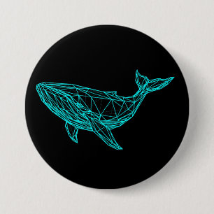Badge Rond 7,6 Cm Bouton Cool Gamer Whale