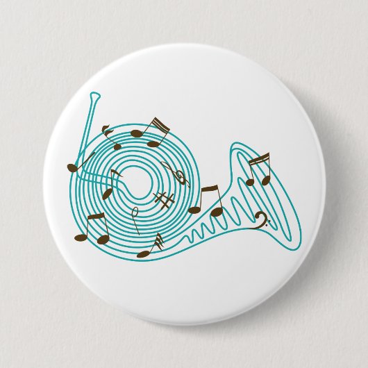 Badge Rond 7,6 Cm Bouton Cor d'harmonie (Devant)