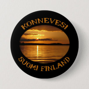 Badge Rond 7,6 Cm Bouton Coucher de soleil Konnevesi