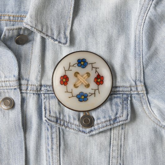 Badge Rond 7,6 Cm Bouton Coudre mou (En situation)