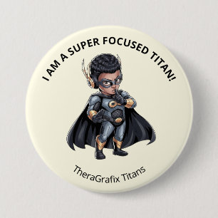 Badge Rond 7,6 Cm Bouton Crème Cinétique Autisme Je Suis Concentré