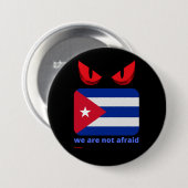 Badge Rond 7,6 Cm bouton "CUBA" (Devant & derrière)