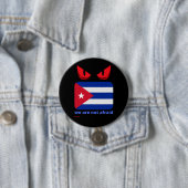 Badge Rond 7,6 Cm bouton "CUBA" (En situation)