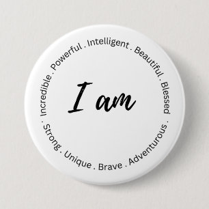 Badge Rond 7,6 Cm Bouton d'affirmation positive