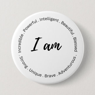 Badge Rond 7,6 Cm Bouton d'affirmation positive