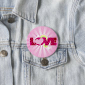 Badge Rond 7,6 Cm Bouton d'amour (En situation)