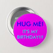 Badge Rond 7,6 Cm Bouton d'anniversaire (Devant & derrière)