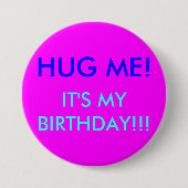 Badge Rond 7,6 Cm Bouton d'anniversaire (Devant)