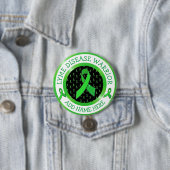 Badge Rond 7,6 Cm Bouton d'appui au ruban de Lyme Disease Warrior (En situation)