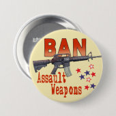 Badge Rond 7,6 Cm Bouton d'armes d'assaut d'interdiction grand (Devant & derrière)