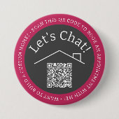 Badge Rond 7,6 Cm Bouton d'arrondi marketing professionnel du code Q (Devant)