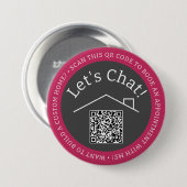 Badge Rond 7,6 Cm Bouton d'arrondi marketing professionnel du code Q (Devant & derrière)