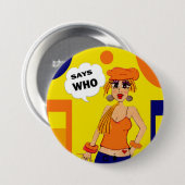 Badge Rond 7,6 Cm Bouton d'attitude (Devant & derrière)