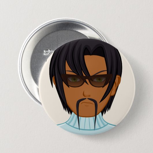 Badge Rond 7,6 Cm Bouton d'avatar (Devant & derrière)