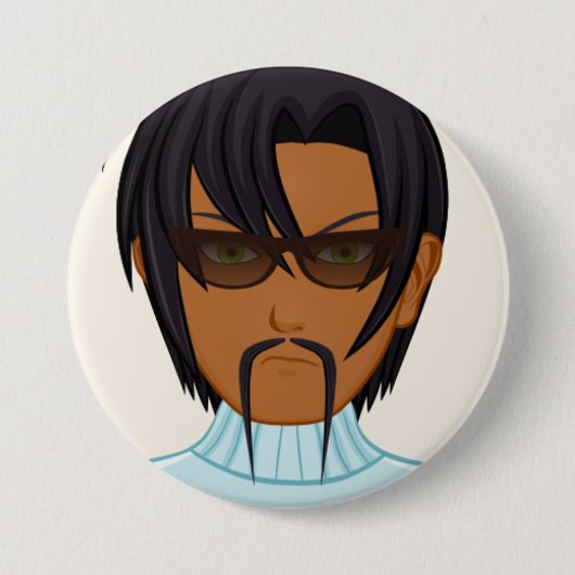 Badge Rond 7,6 Cm Bouton d'avatar (Devant)