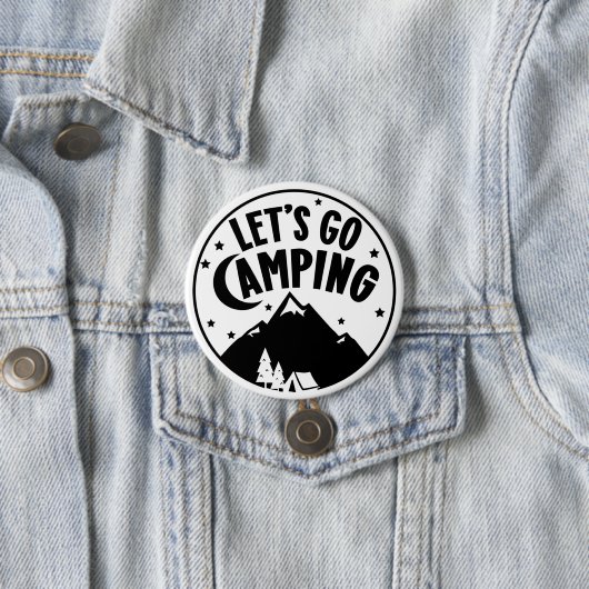 Badge Rond 7,6 Cm Bouton d'aventure Camping à l'extérieur (En situation)