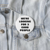 Badge Rond 7,6 Cm Bouton de 3 bon personnes (En situation)