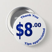Badge Rond 7,6 Cm Bouton de $8 ventes (Devant & derrière)