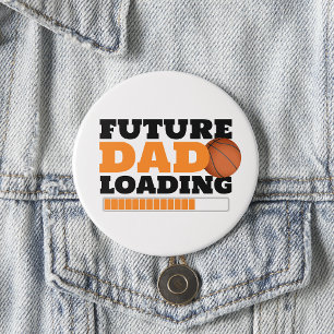 Badge Rond 7,6 Cm Bouton de Baby Shower Basketball pour Futur Papa e